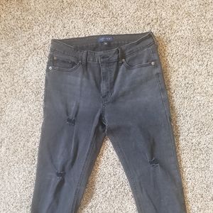 Just USA Black Raw Edge Distressed Denim Jeans